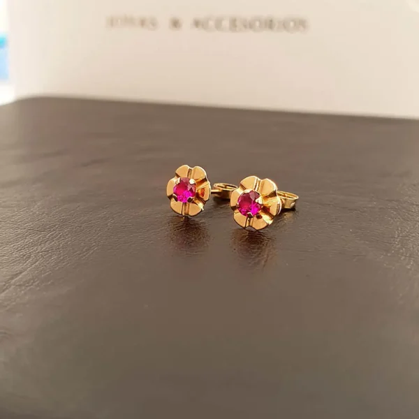 Aritos de Oro 18k a presion